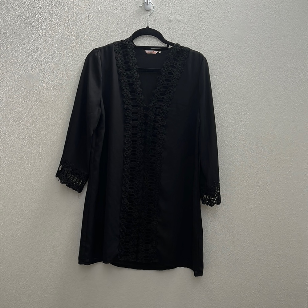 Black lace coverup